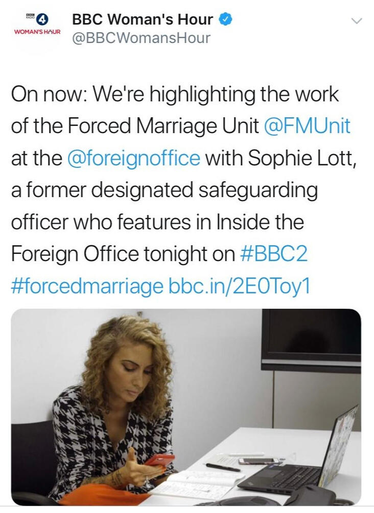 Coverage of Women's Hour Interview on BBC Radio 4